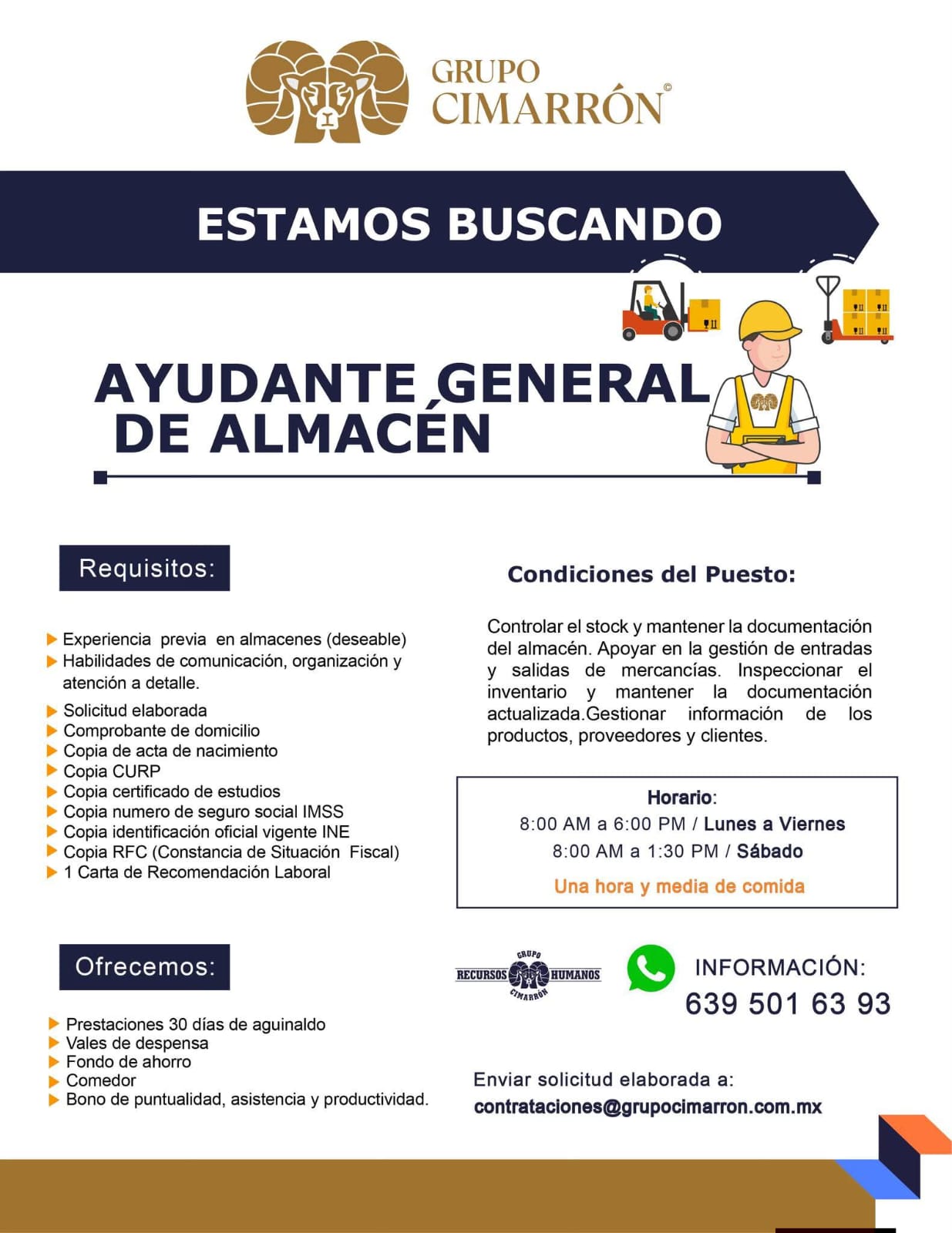 Ayudante general de almacén