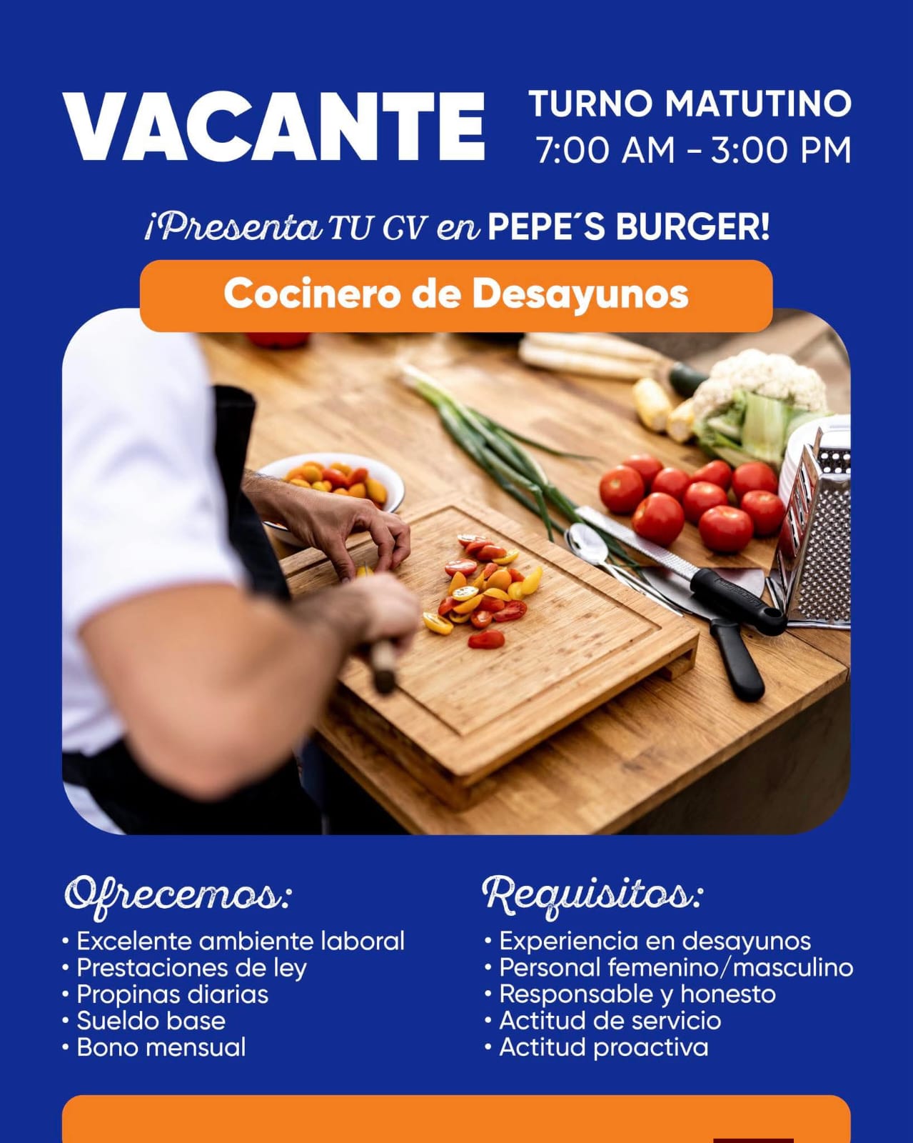 Cocinero de desayunos