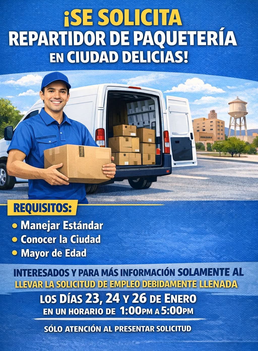Repartidor de paqueteria
