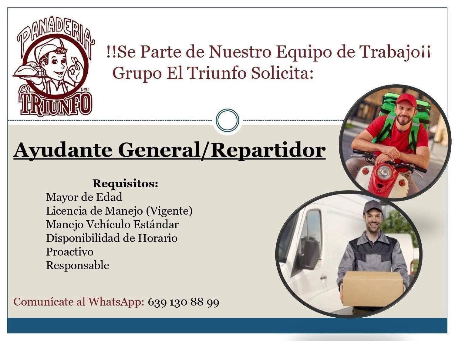 Ayudante general repartidor