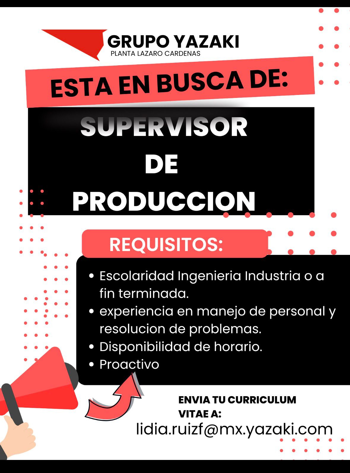 Supervisor de producción