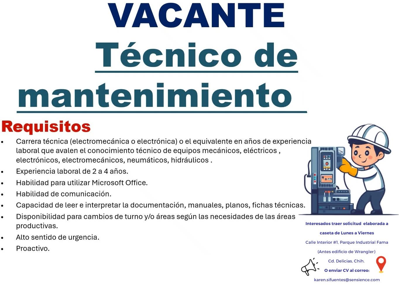 Técnico de mantenimiento