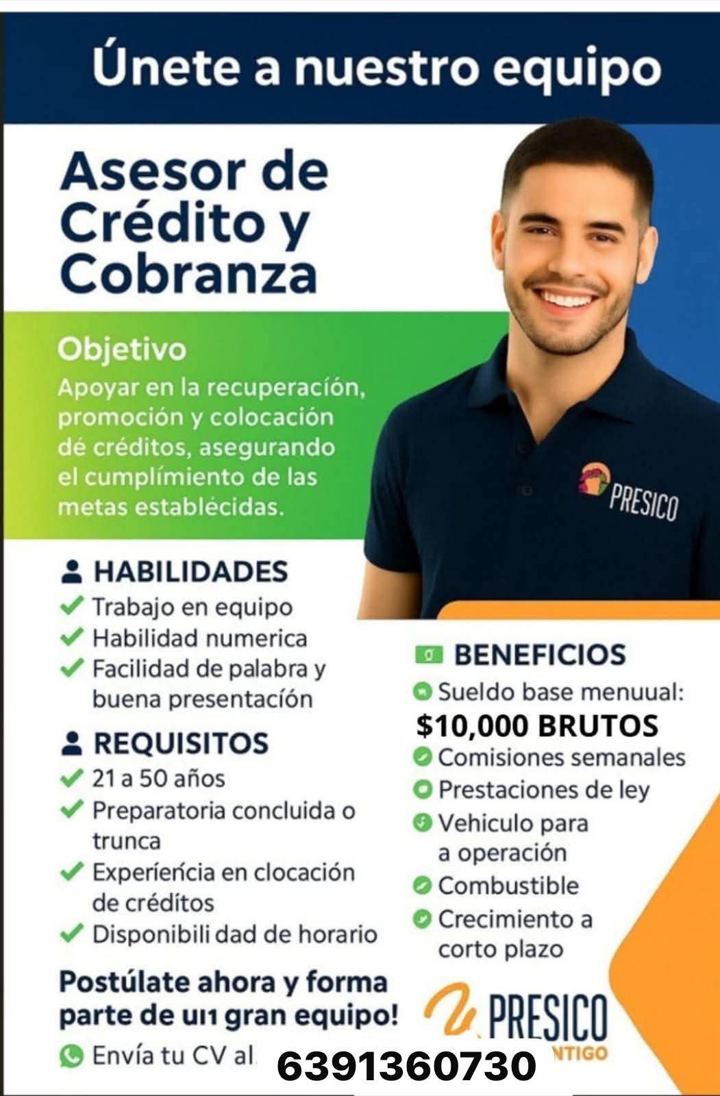 Asesor de crédito y cobranza