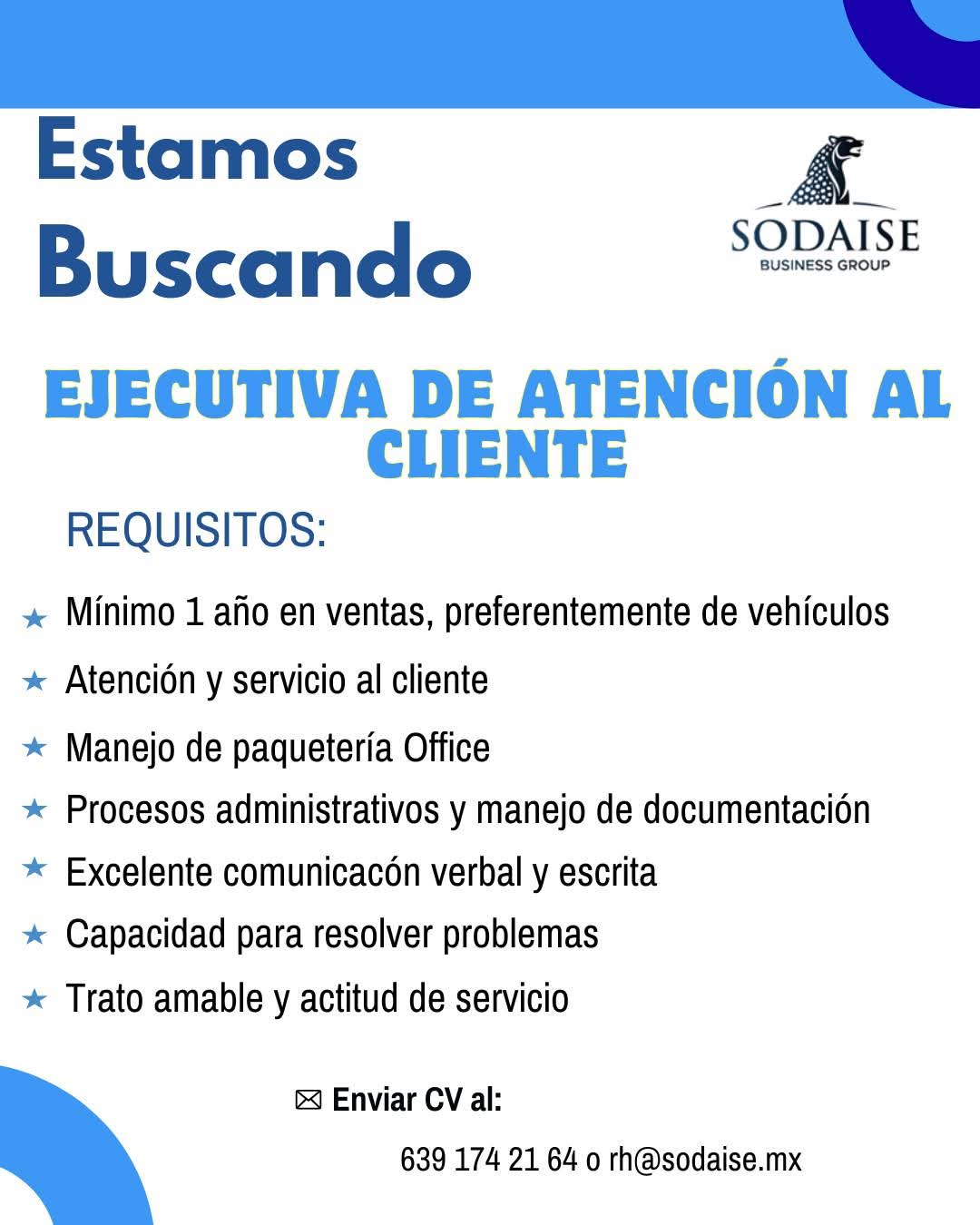 Ejecutiva de atención al cliente