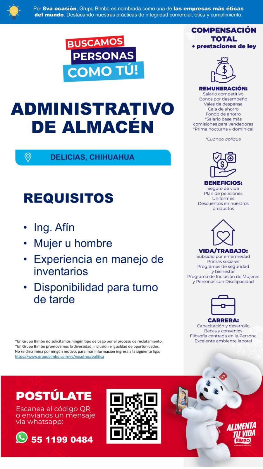 Administrativo de almacén