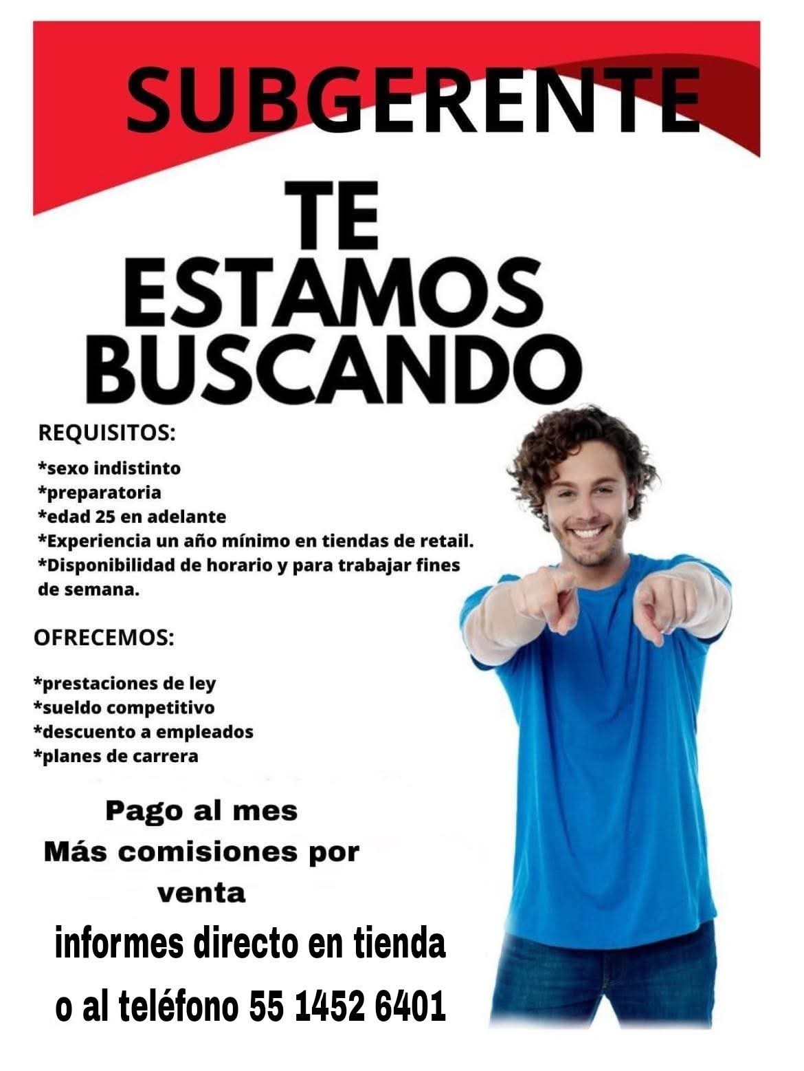 Subgerente de tienda