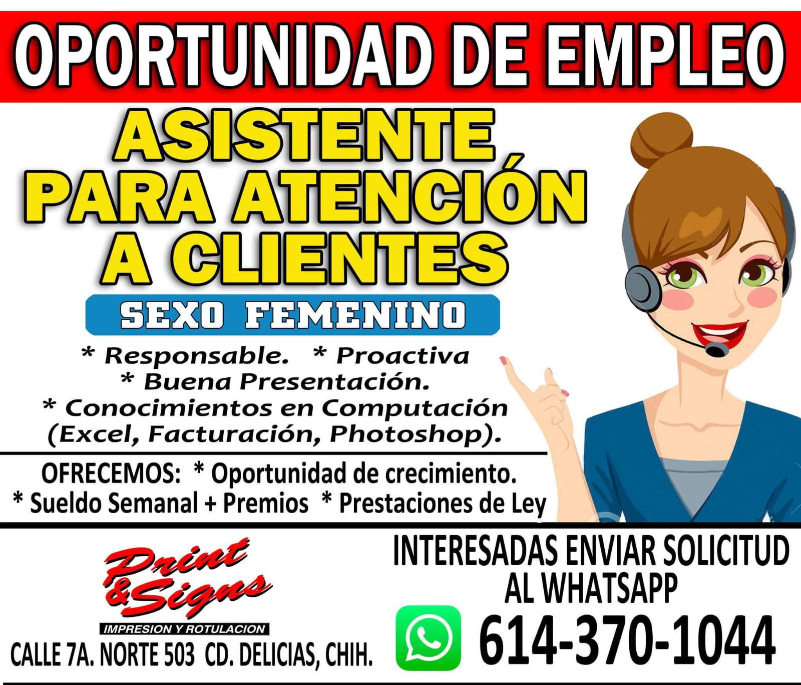 Asistente para atención al cliente