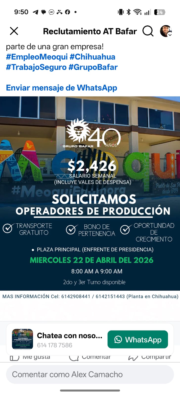 Operadores de producción