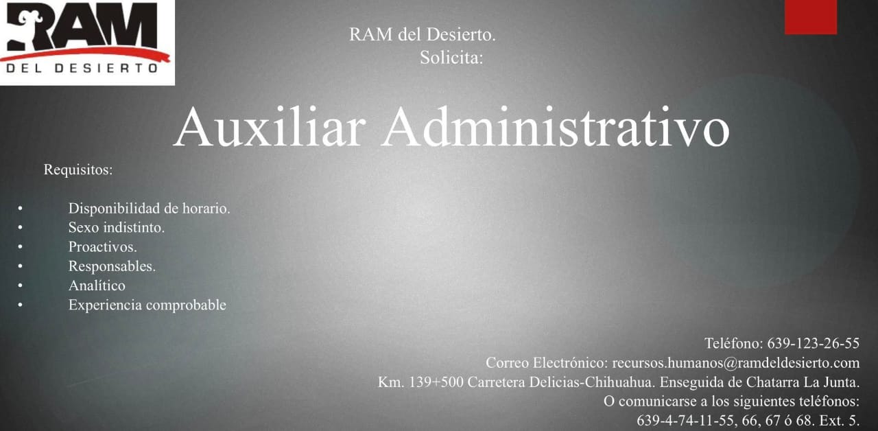 Auxiliar administrativo