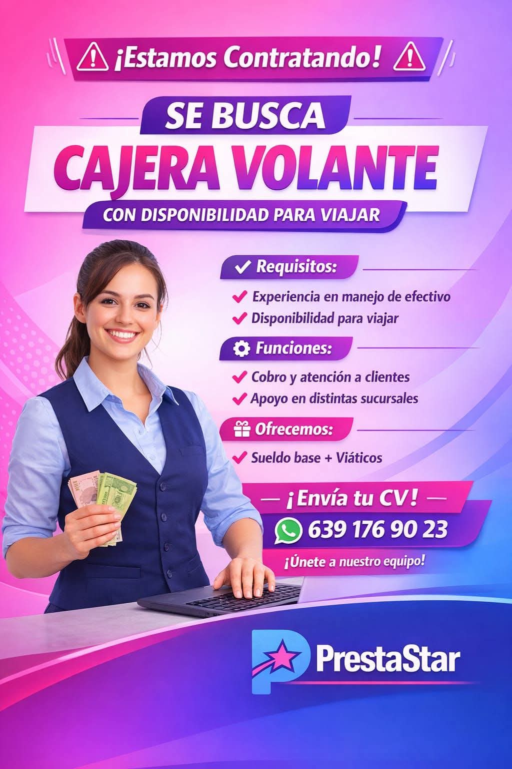 Cajera volante