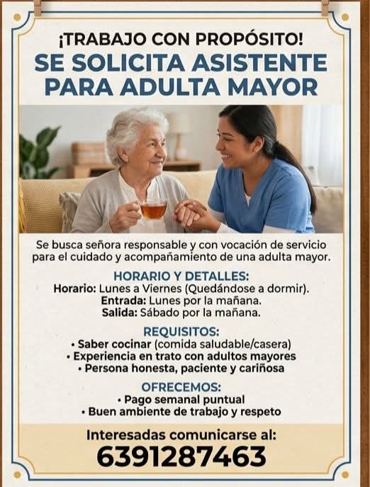 Asistente para adulta mayor