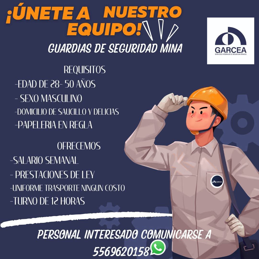 Guardia de seguridad para mina