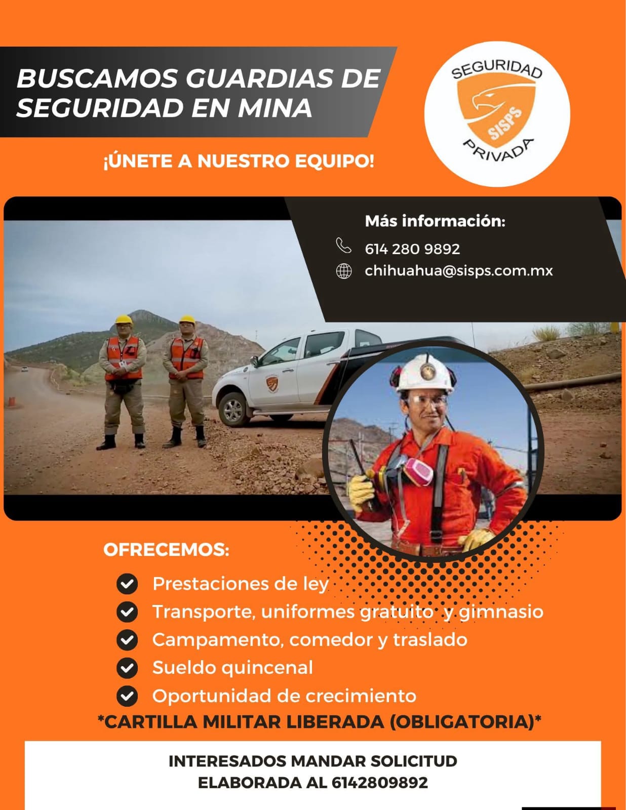 Guardia de seguridad para mina