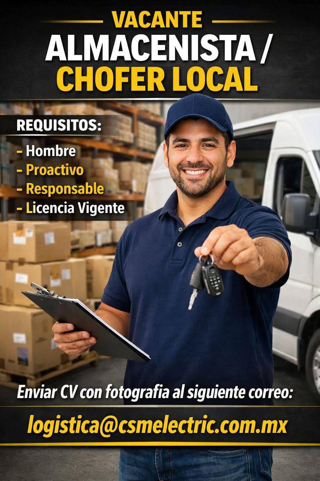 Almacenista chofer local