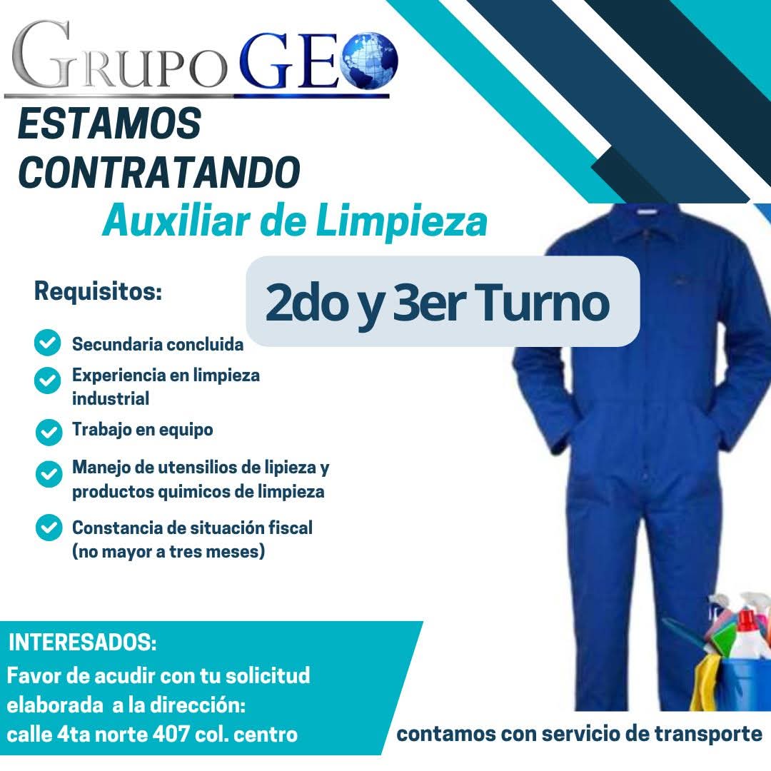 Auxiliar de limpieza