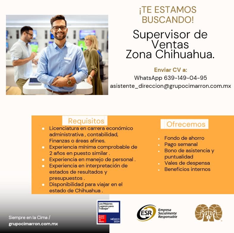 Supervisor de ventas