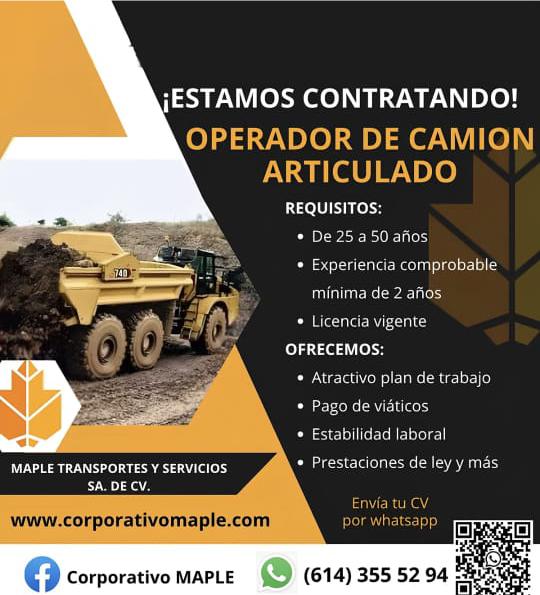 Operador de camión articulado