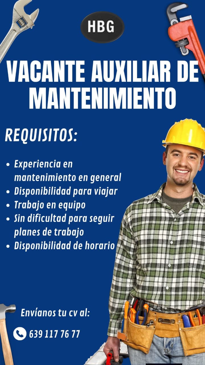 Auxiliar de mantenimiento