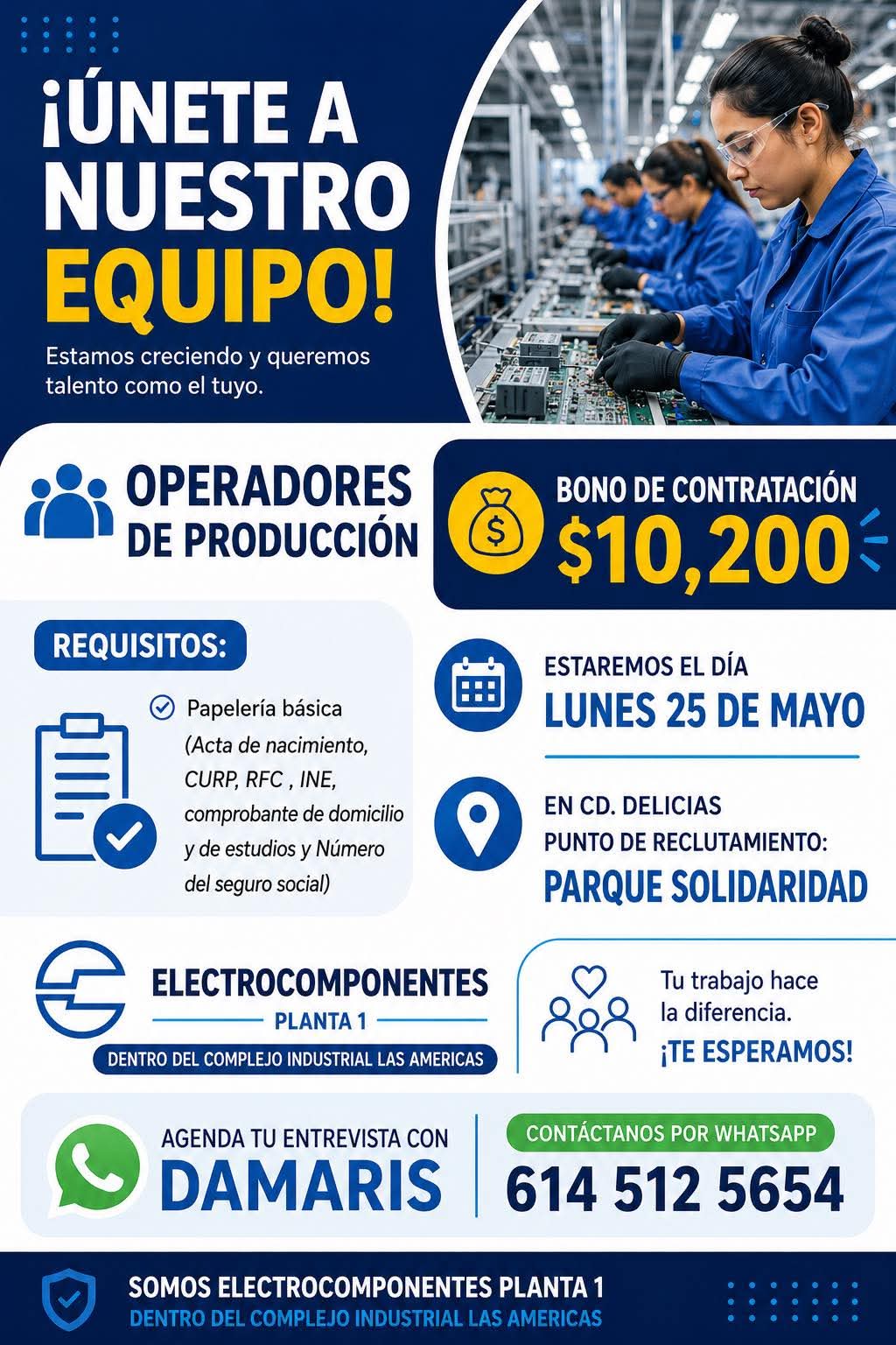 Operadores de producción