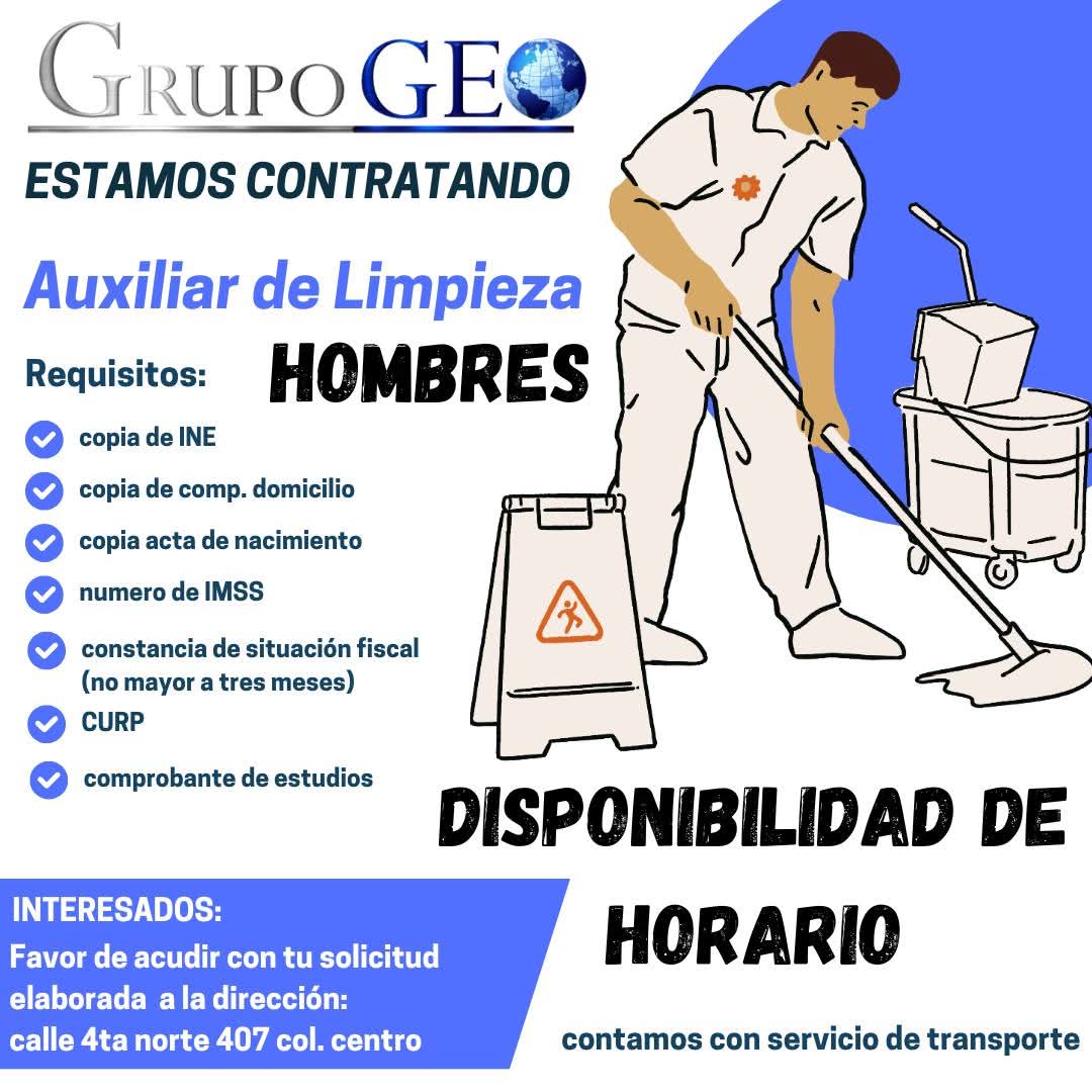 Auxiliar de limpieza