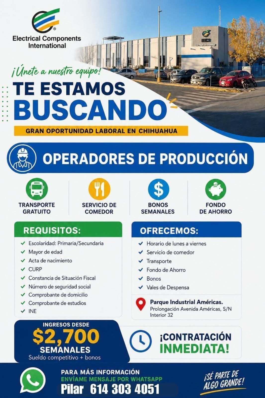Operadores de producción