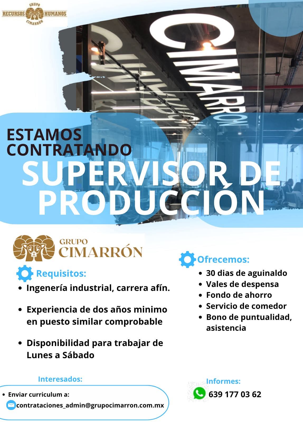 Supervisor de producción
