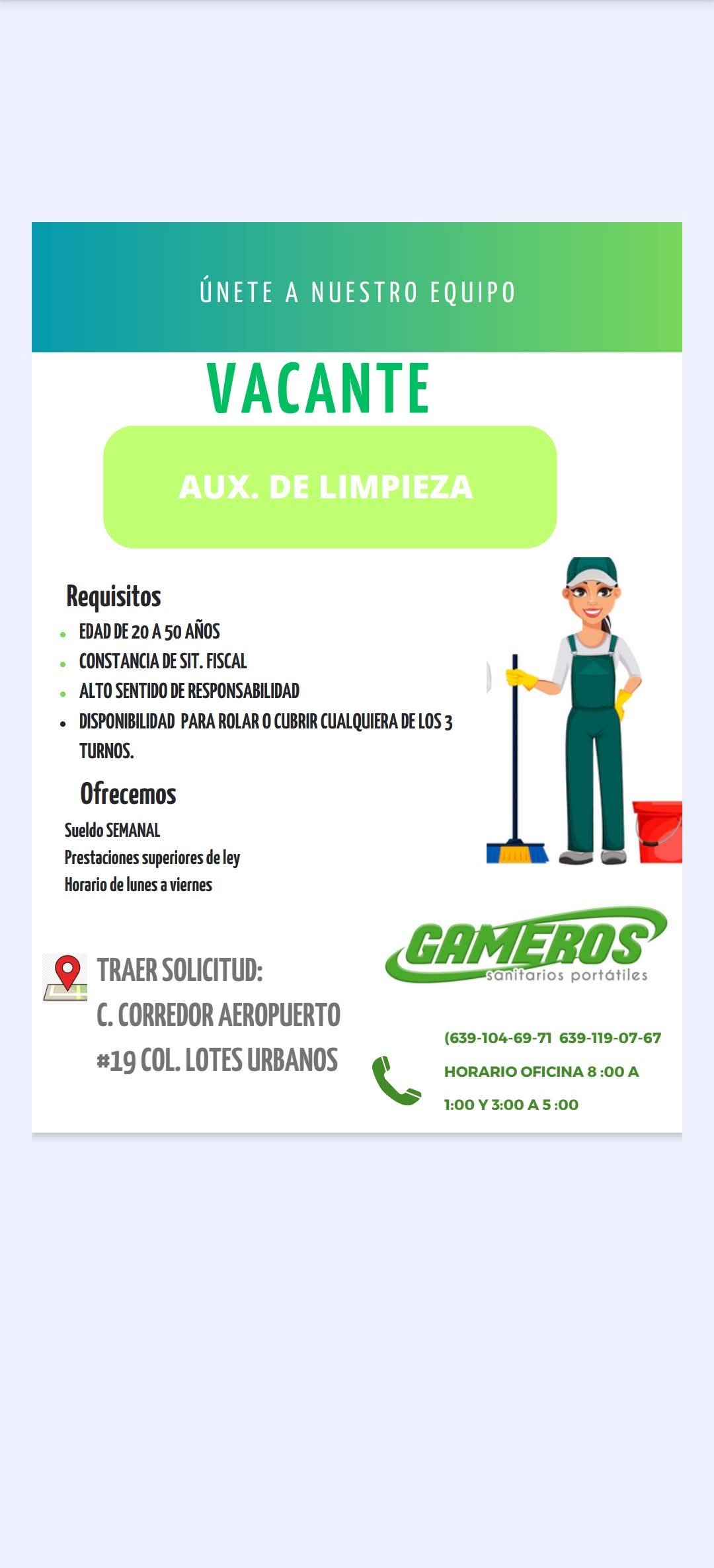 Aux de limpieza
