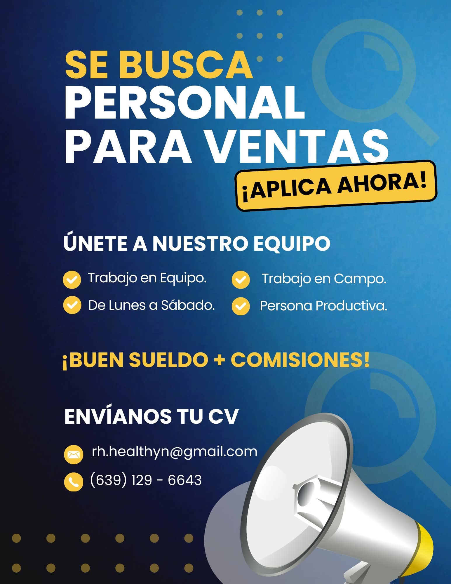 Personal para ventas