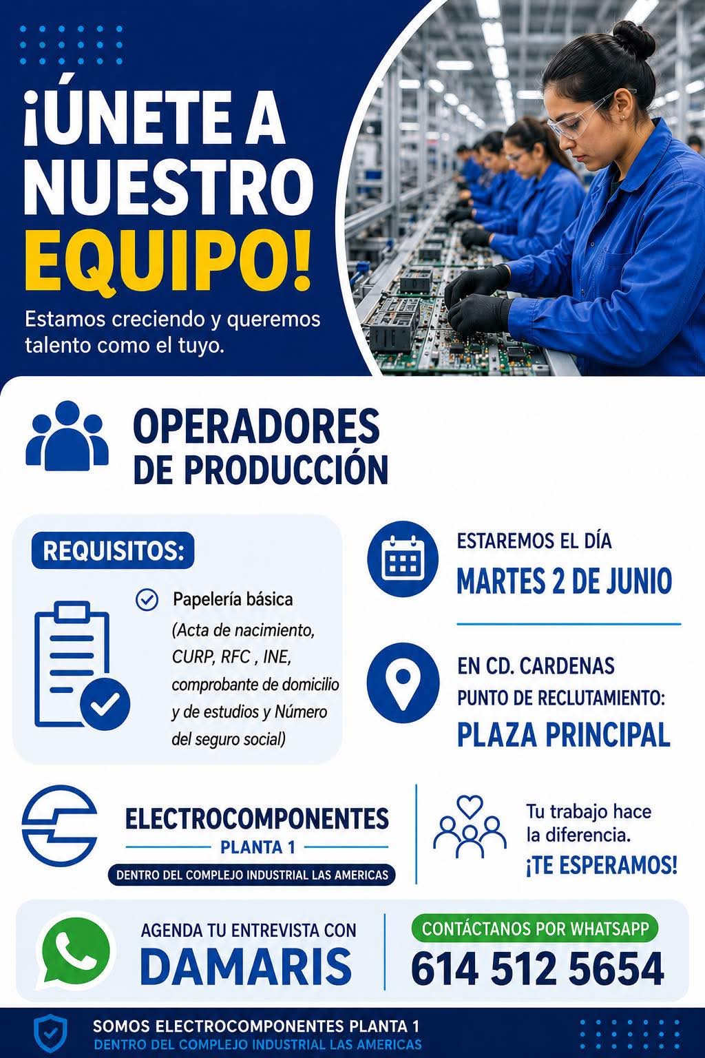 Operadores de producción