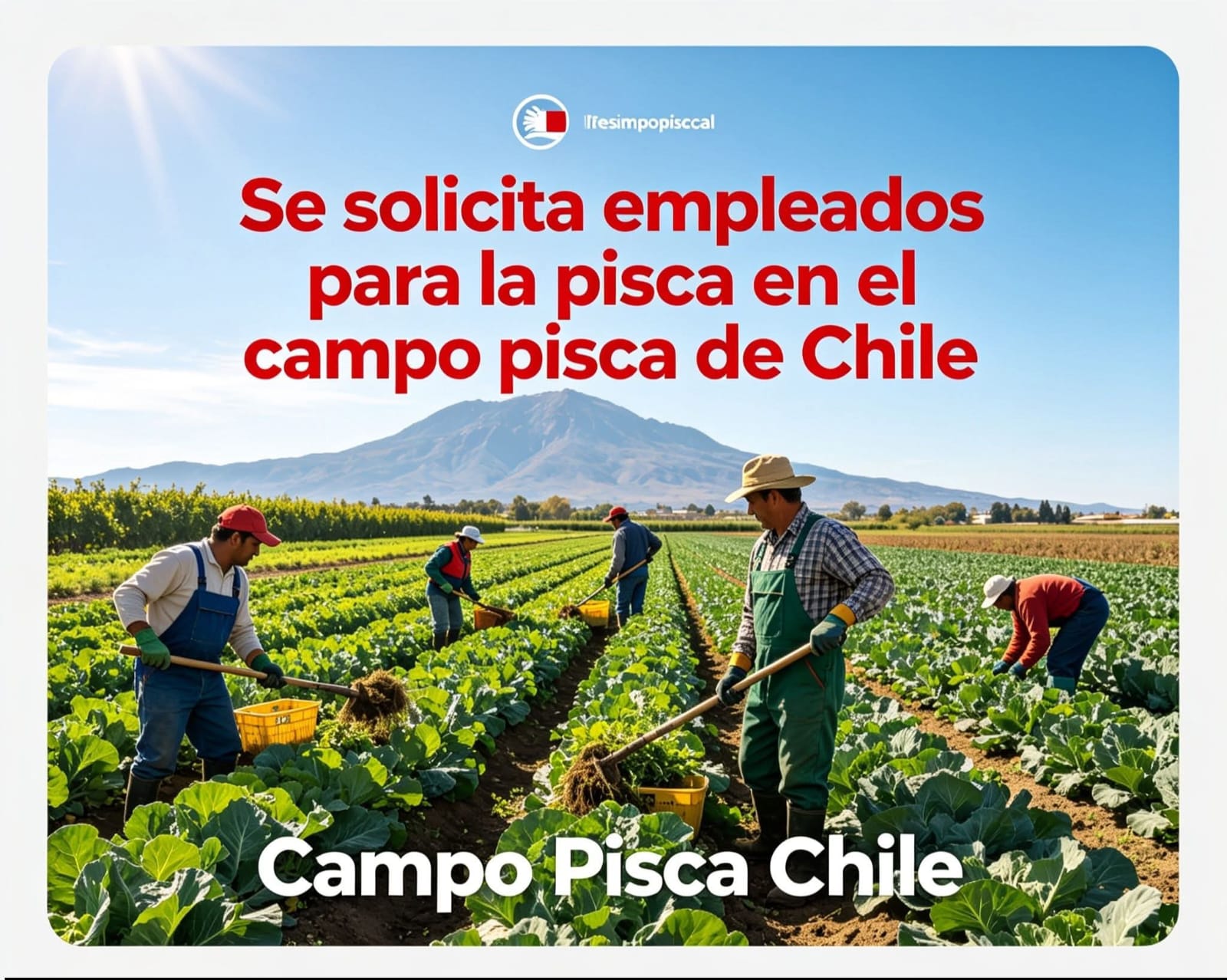 Empleado para la pisa de chile