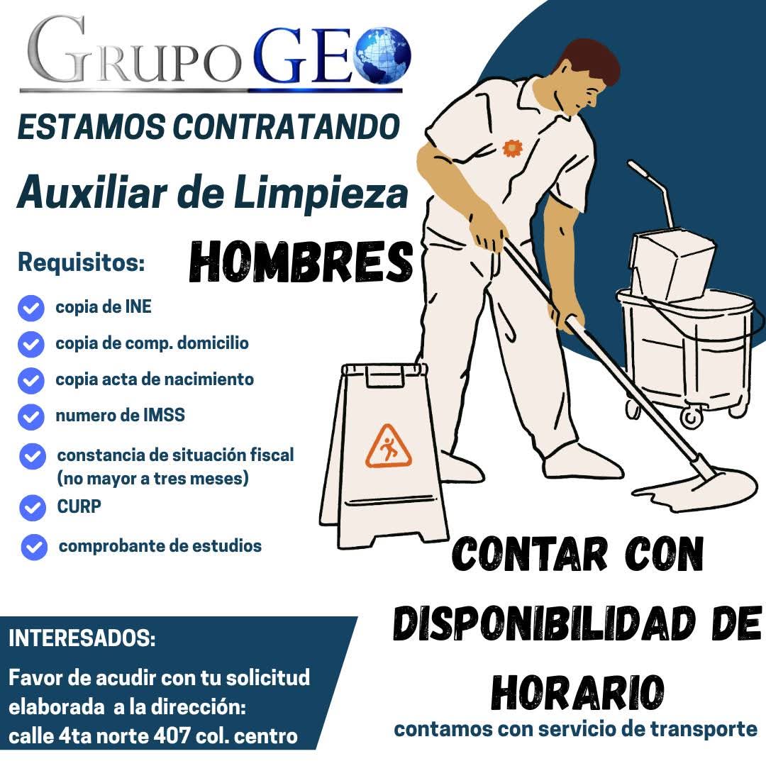Auxiliar de limpieza