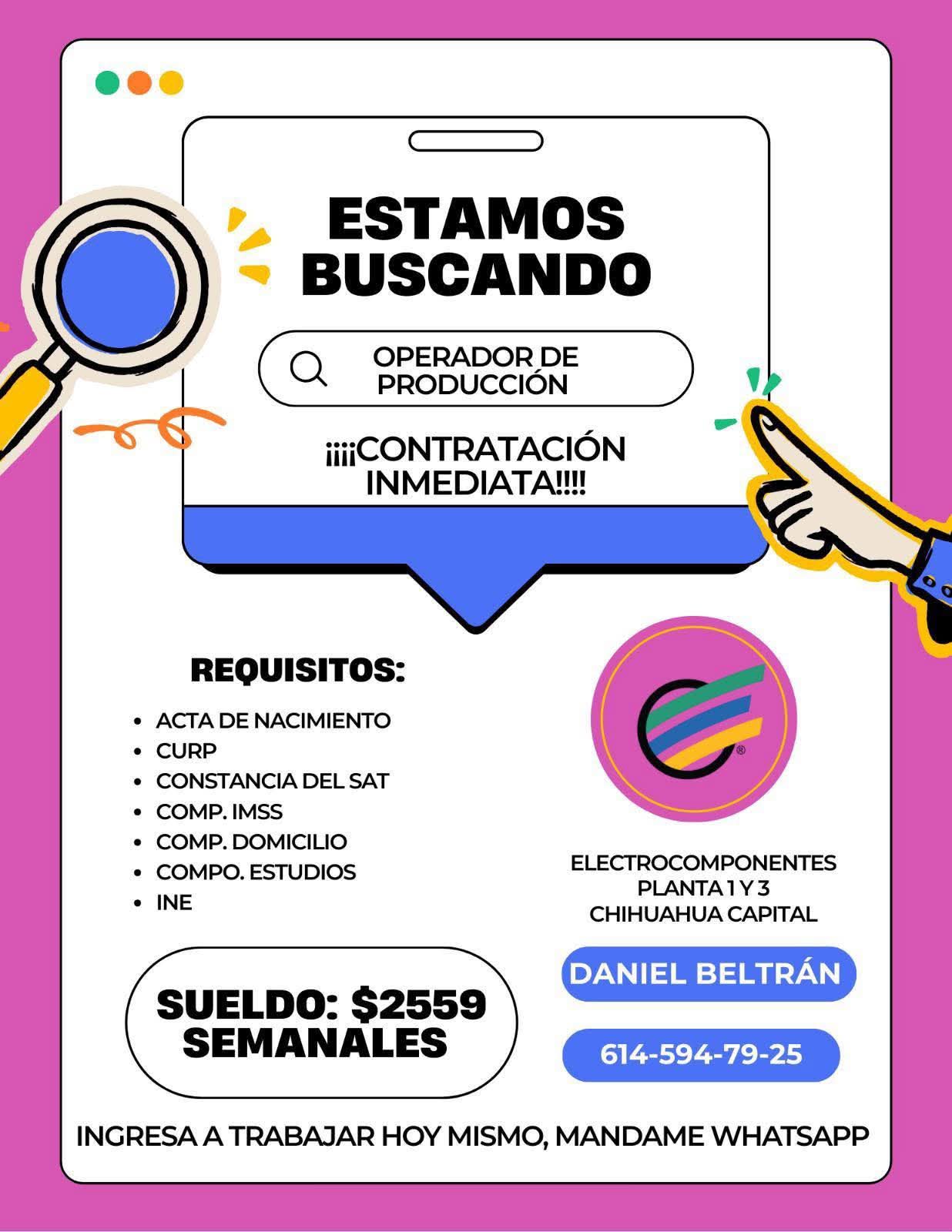 Operadores de producción