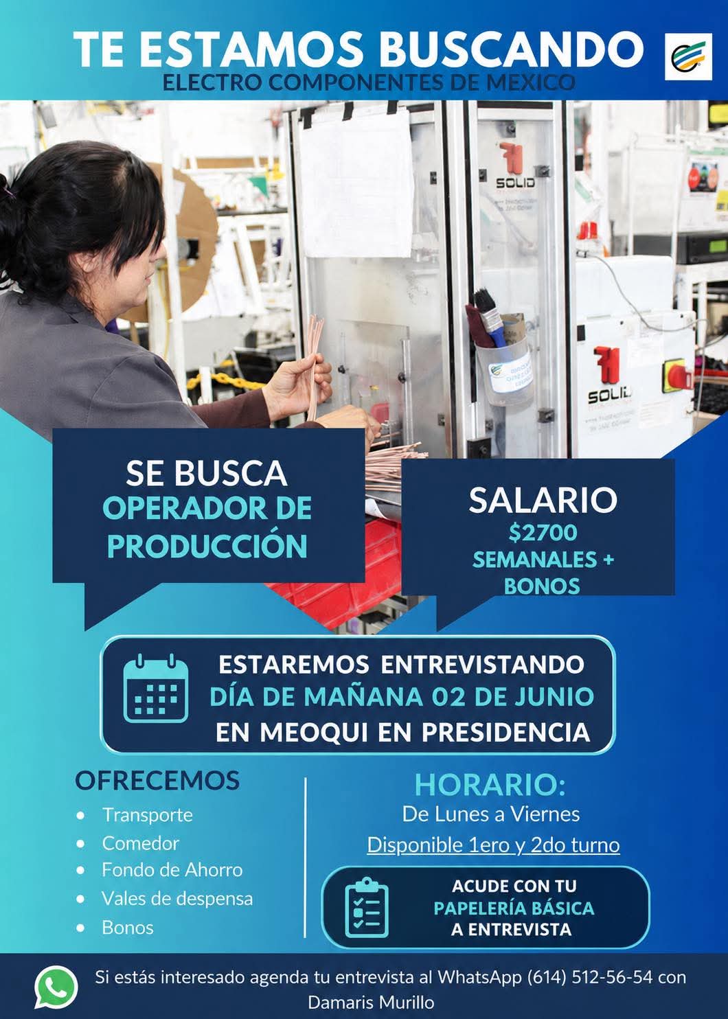 Operadores de producción