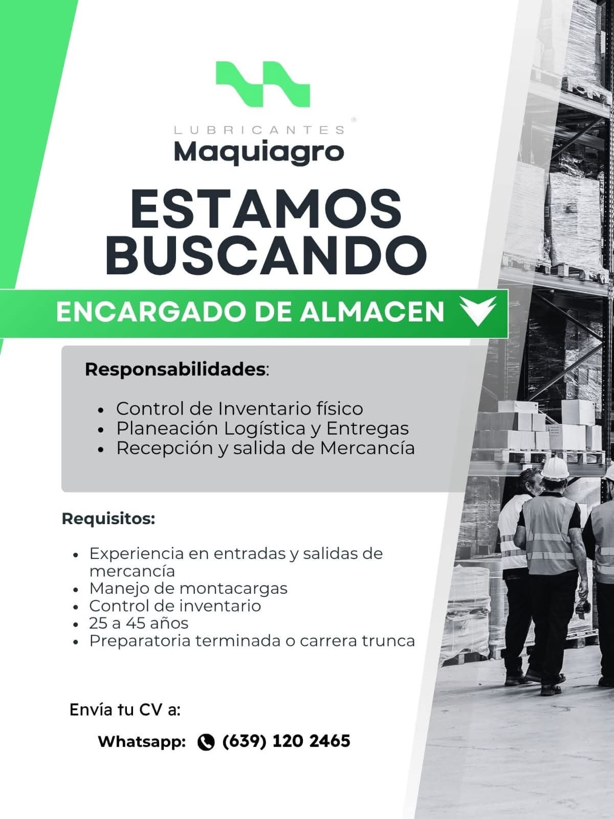 Encargado de almacén