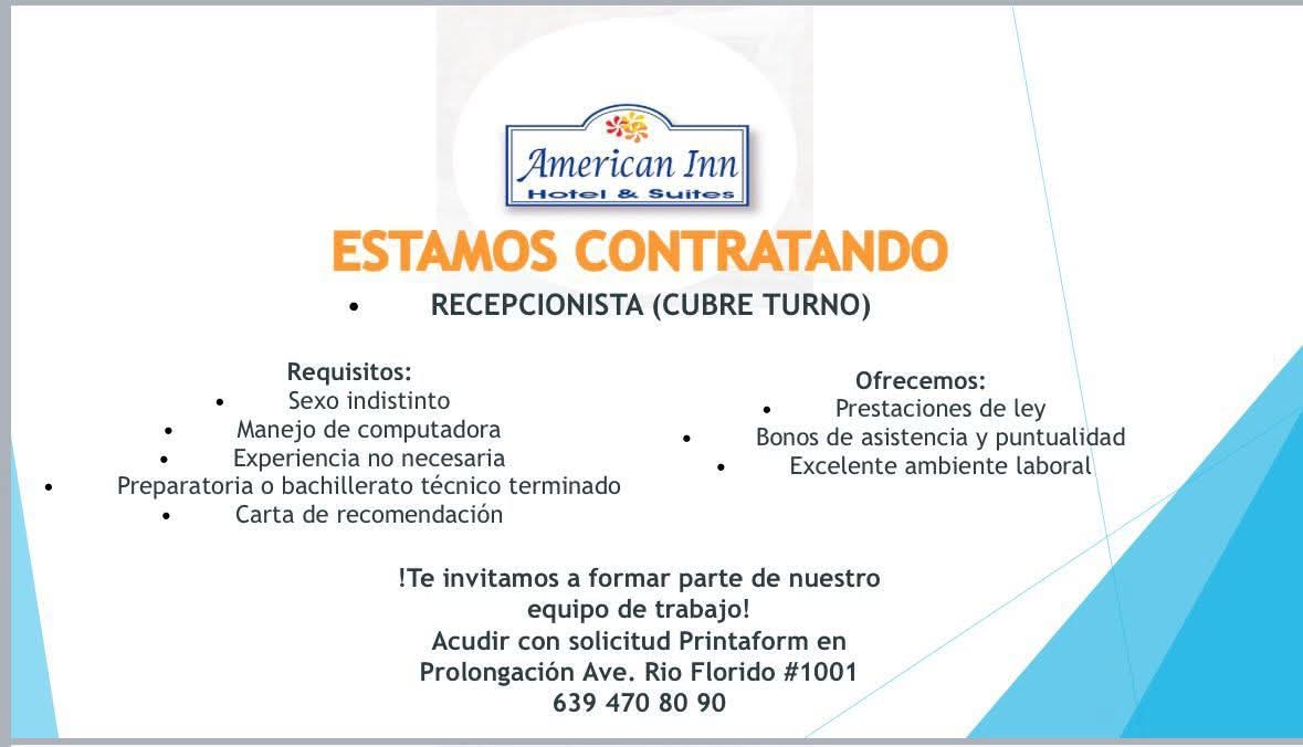 Recepcionista cubre turno