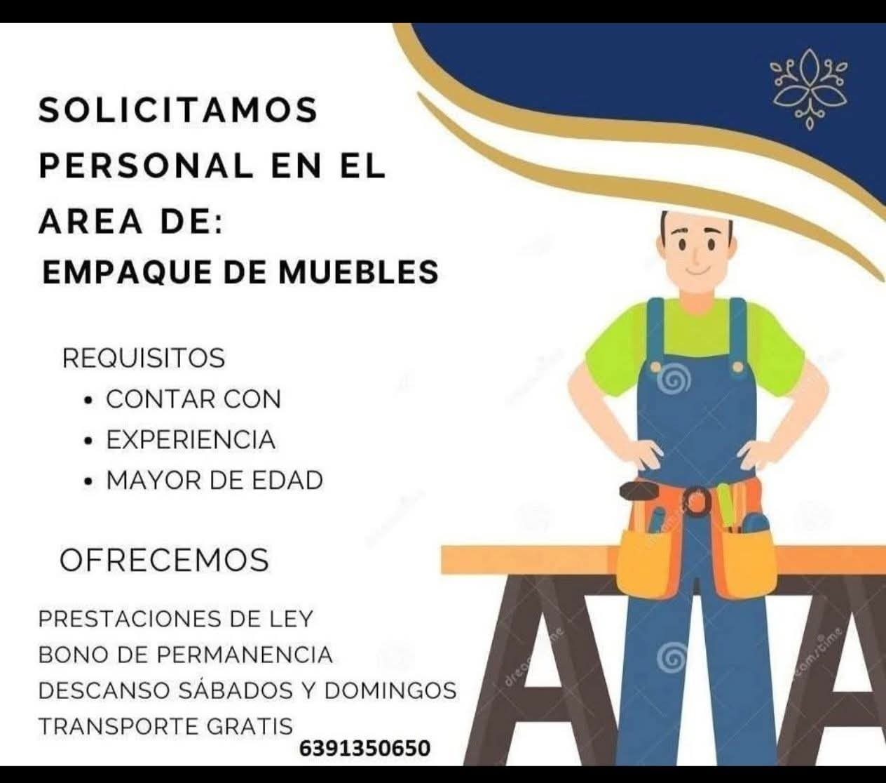 Personal para el area de empaque