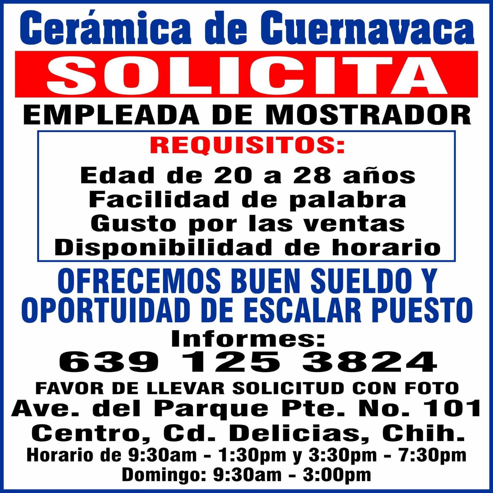 Empleada de mostrador