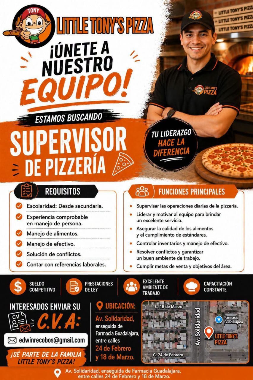 Supervisor de pizzería