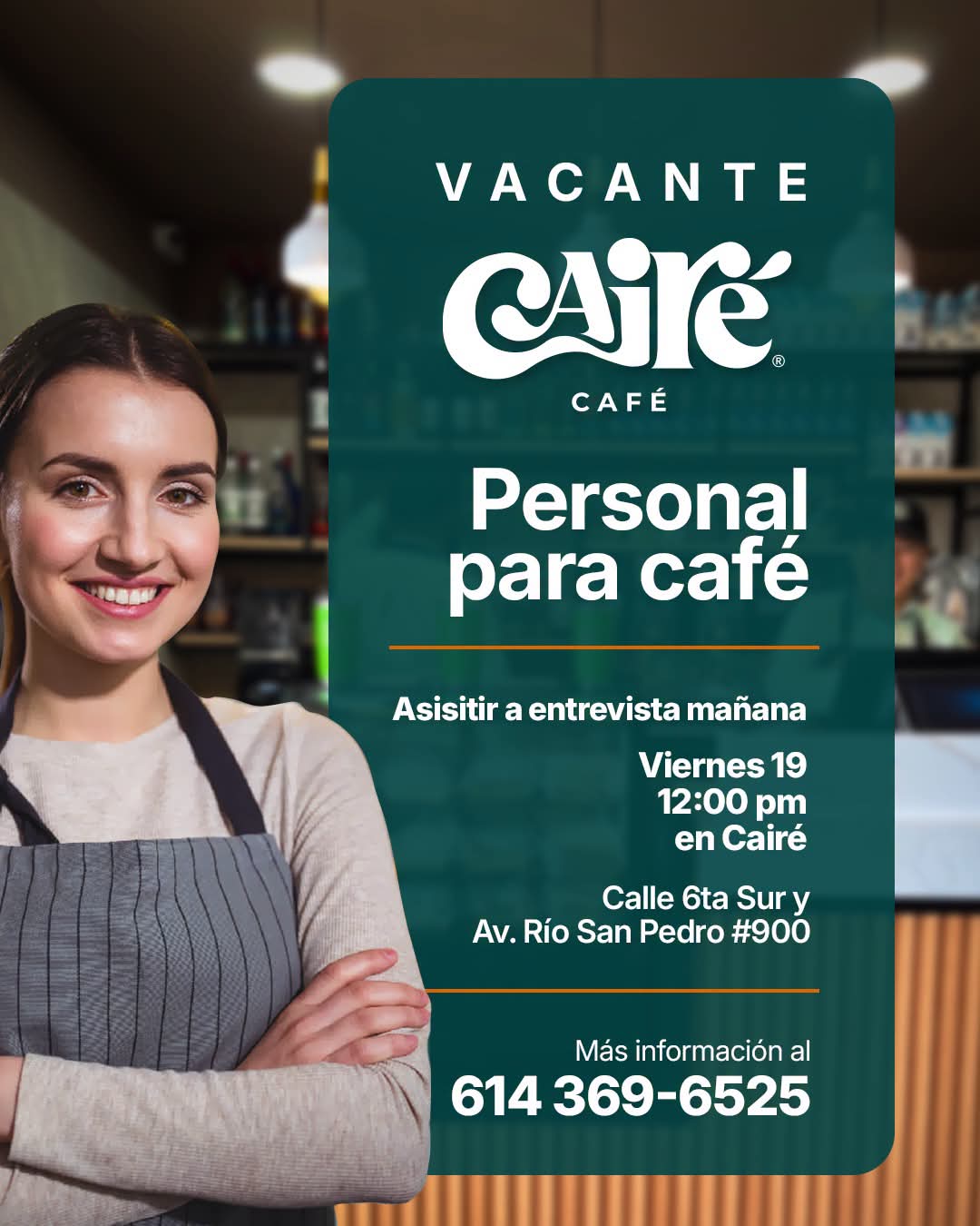 Personal para cafe