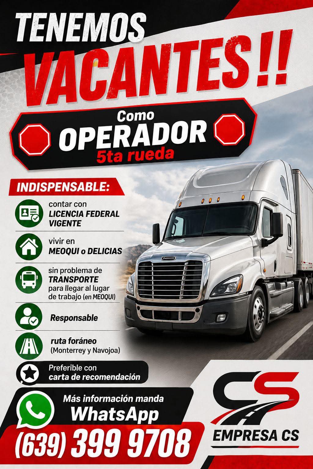 Operador  5ta rueda