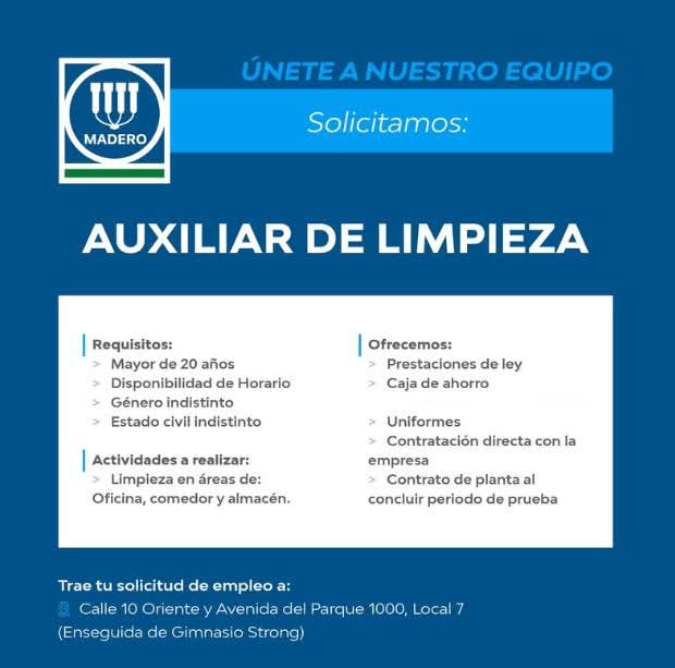Auxiliar de limpieza
