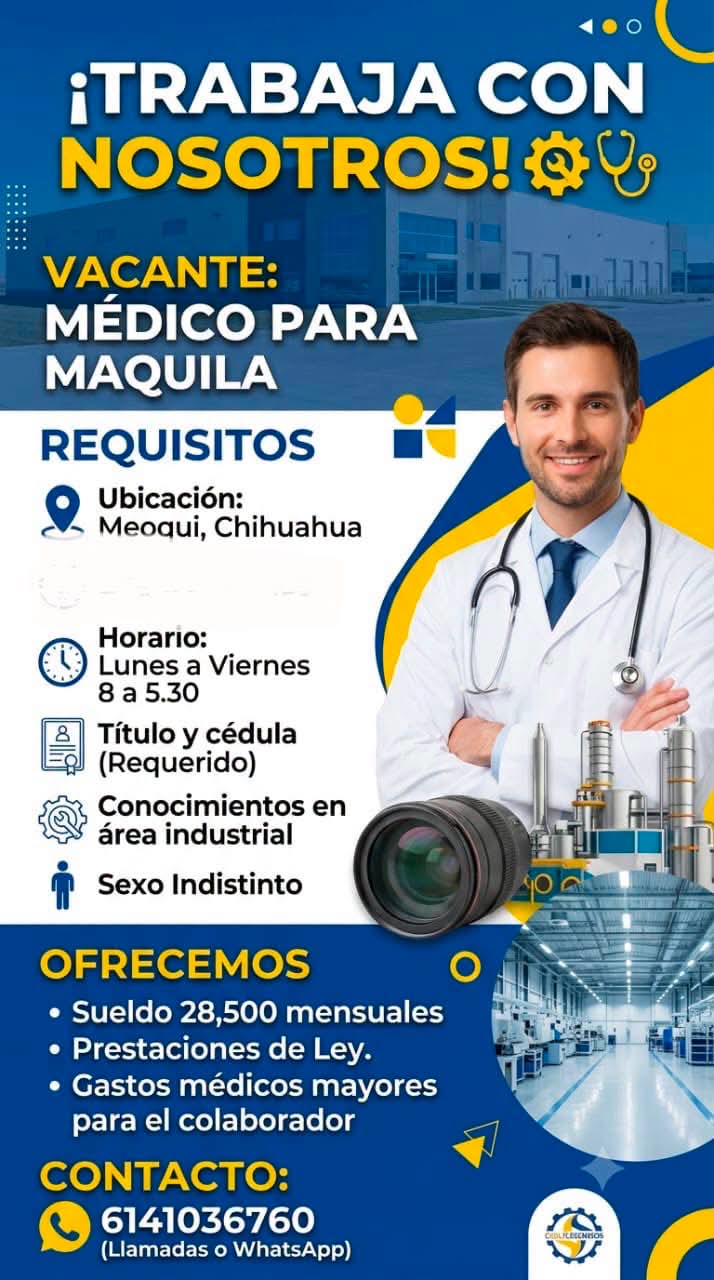 Medico para maquiladora