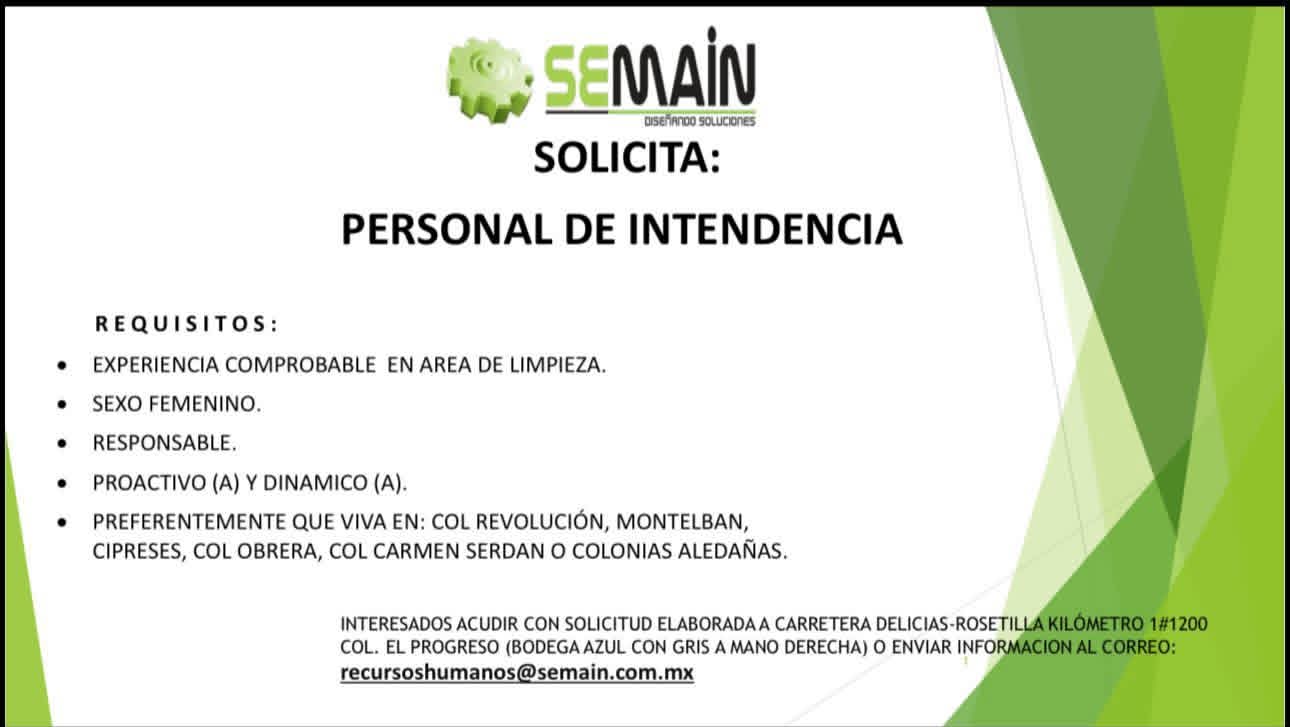 Personal de intendecia