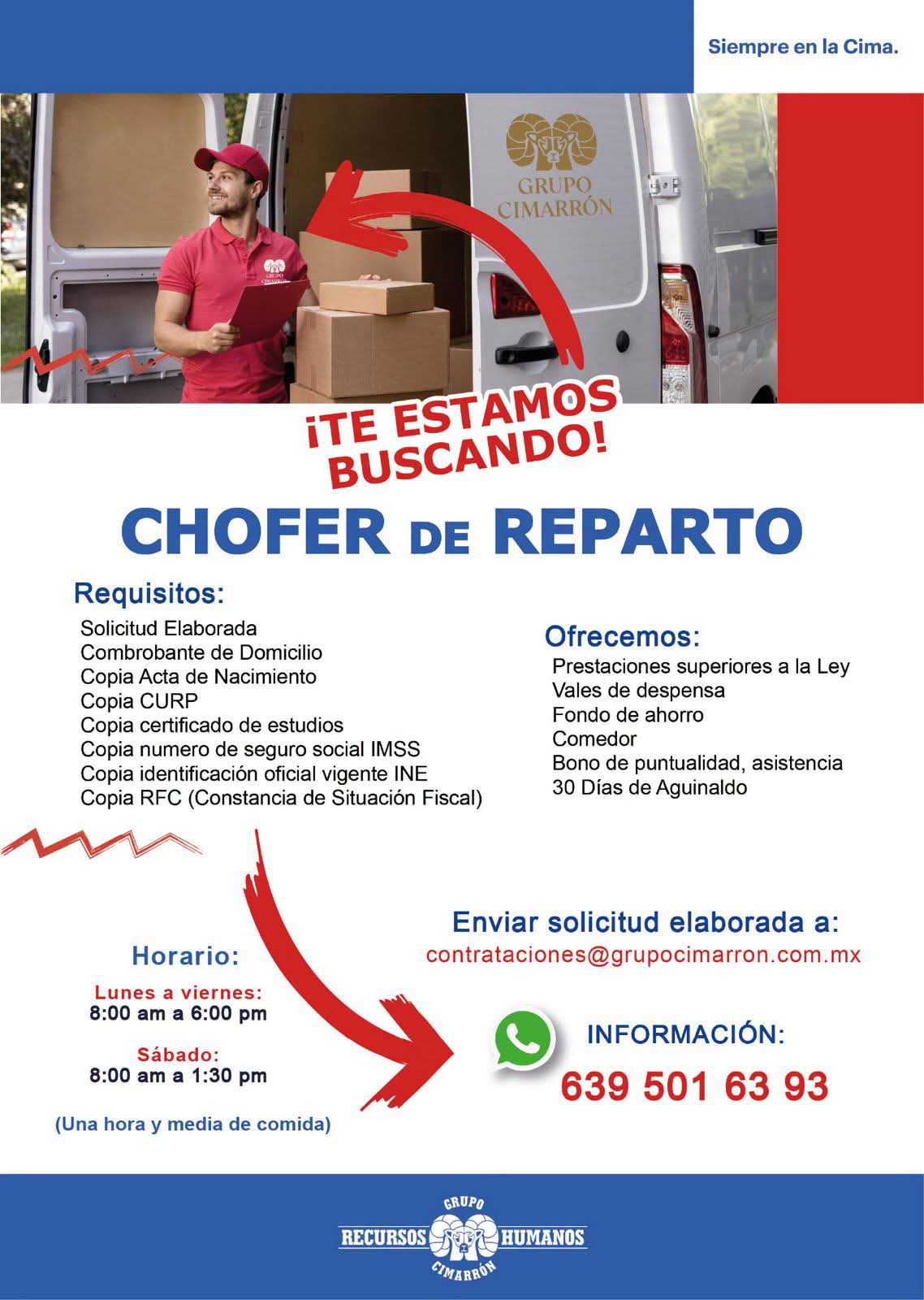 Chofer repartidor