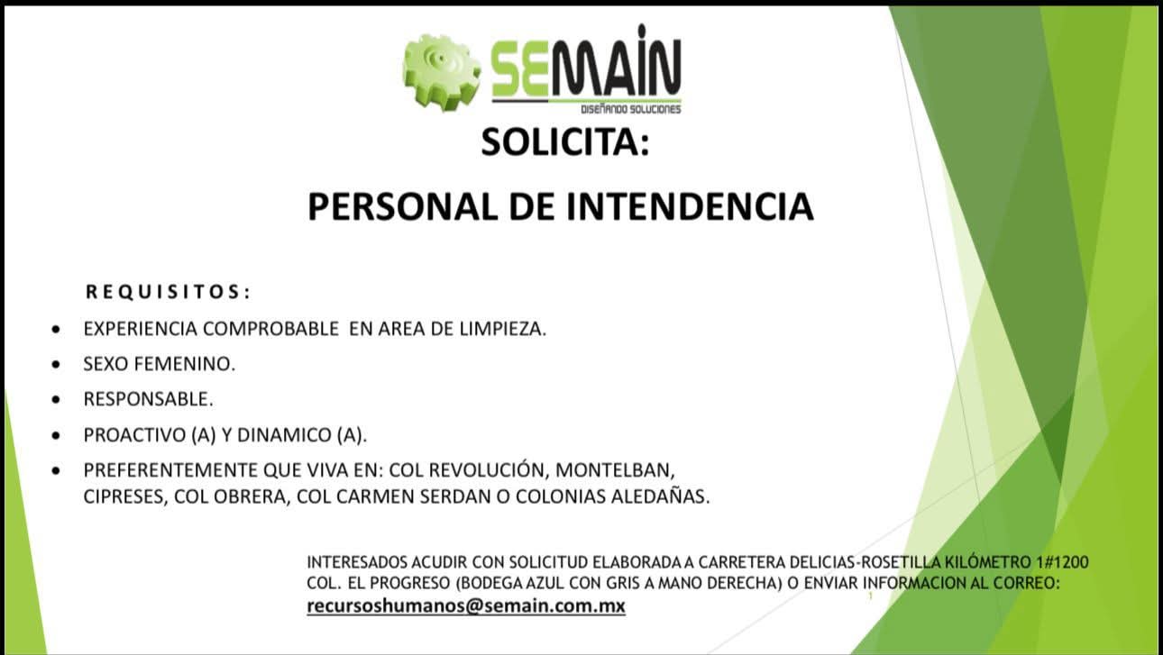 Personal de intendecia