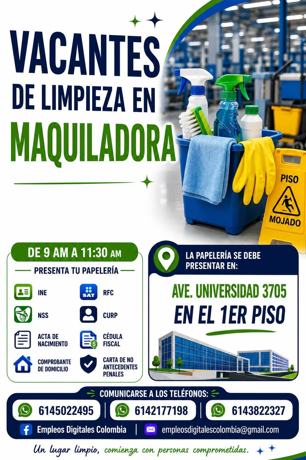 Limpieza en maquiladora