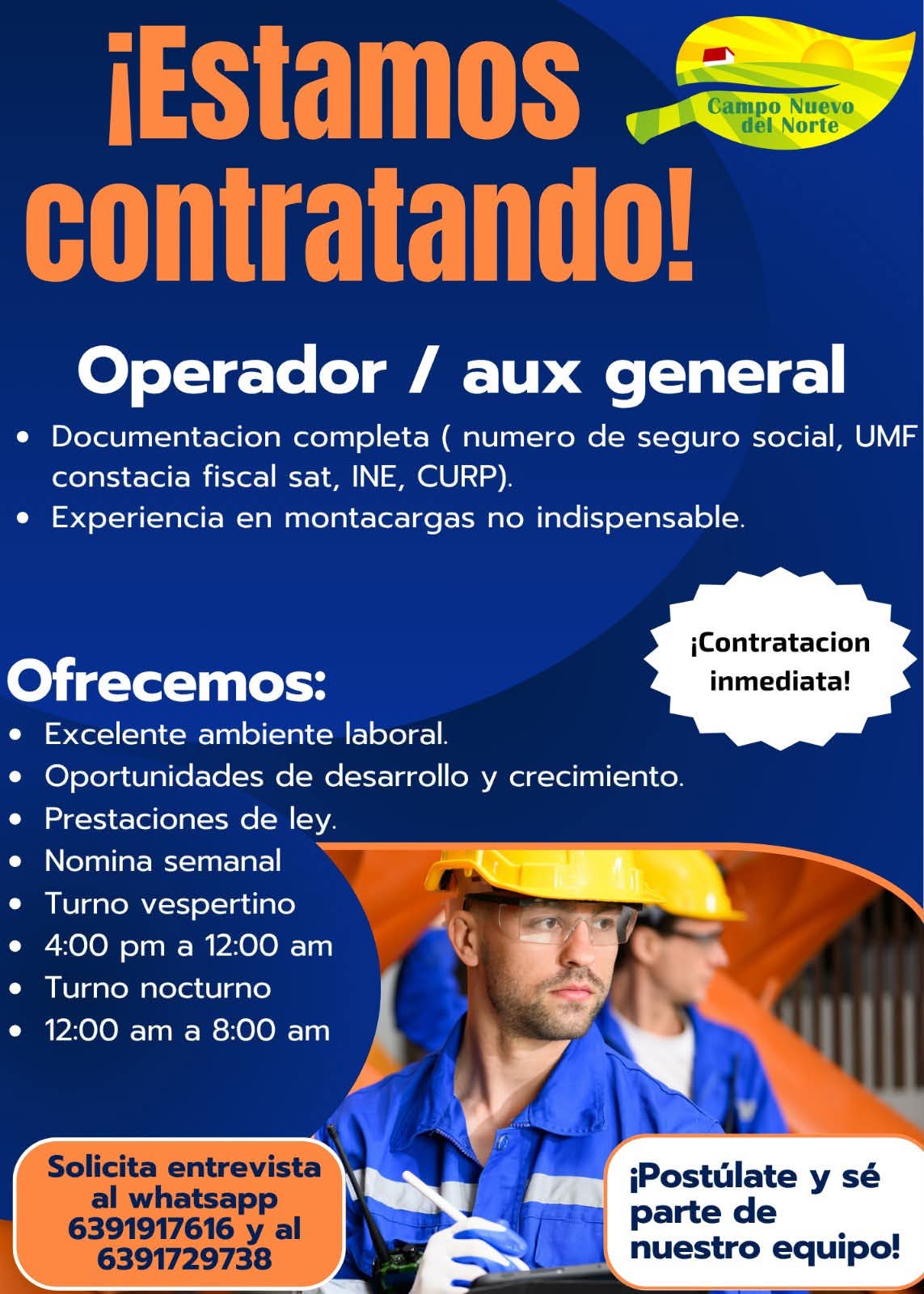 Operadores de producción