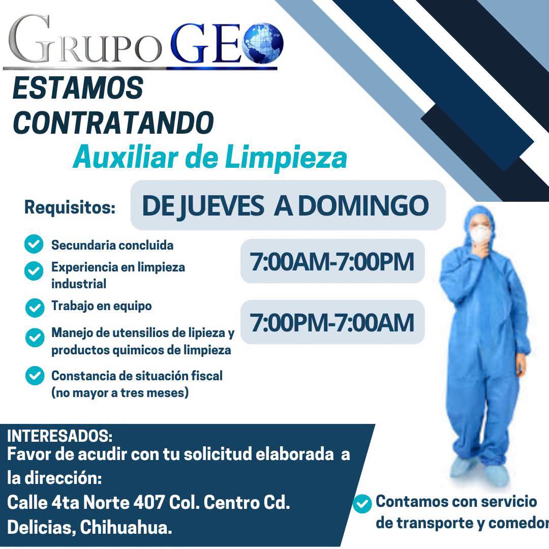 Auxiliar de limpieza