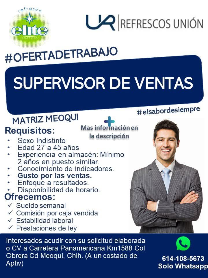 Supervisor de ventas