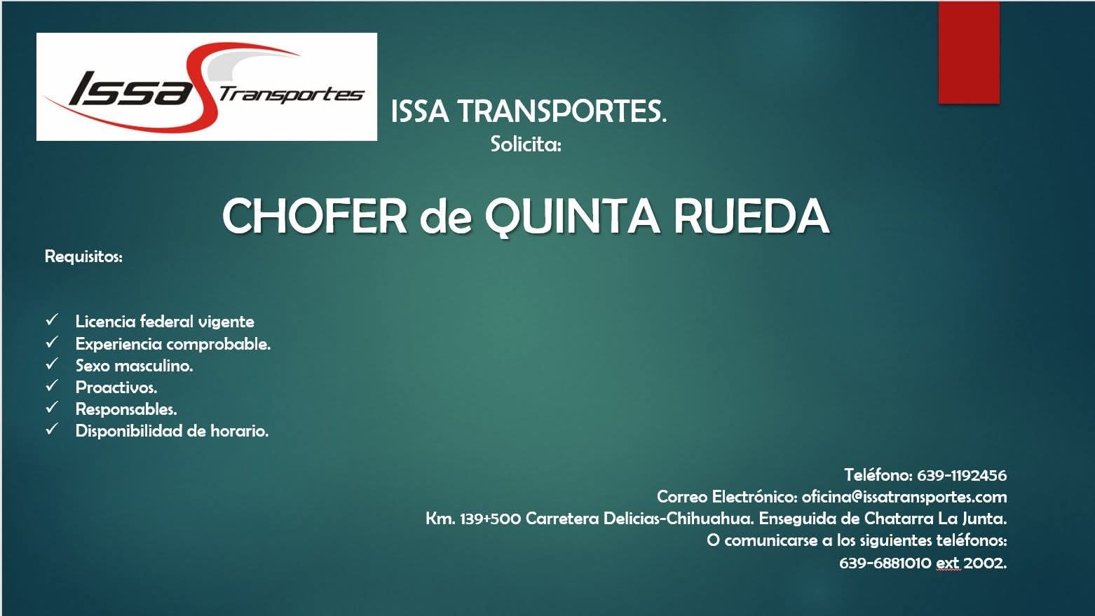chofer de quinta rueda
